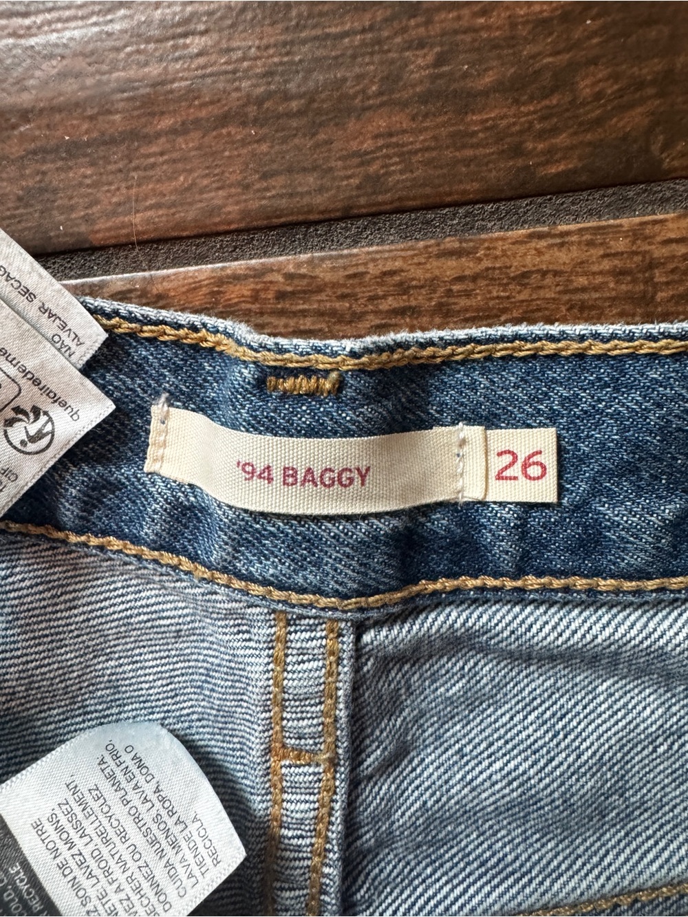 Levi's High Rise Distressed Blue Jeans - Picture 2 of 2